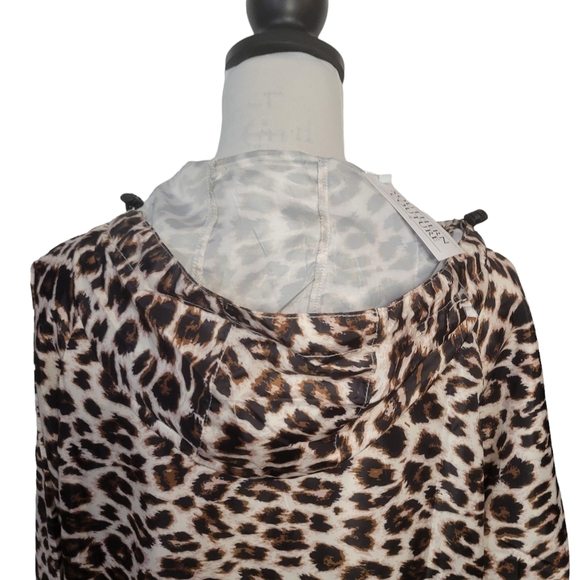 Southern Couture quarter zip wind breaker pullover leopard print size small - Picture 7 of 15
